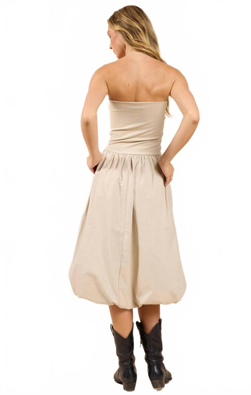 NEW SADIE & SAGE happier now strapless tube bubble dress in ash - Picture 2 of 10